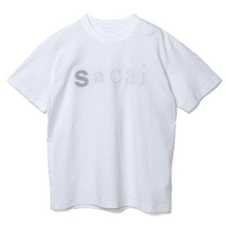 サカイ(sacai)のサイズ 4　サカイ　22SS　ロゴ Tシャツ 白xピンク SACAI(Tシャツ/カットソー(半袖/袖なし))