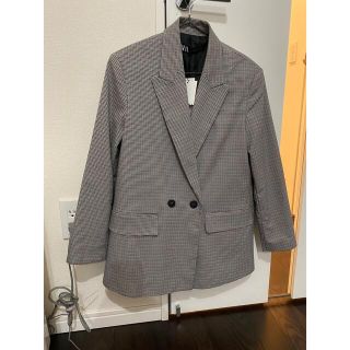 ザラ(ZARA)のZARA テーラードジャケット チェック(テーラードジャケット)