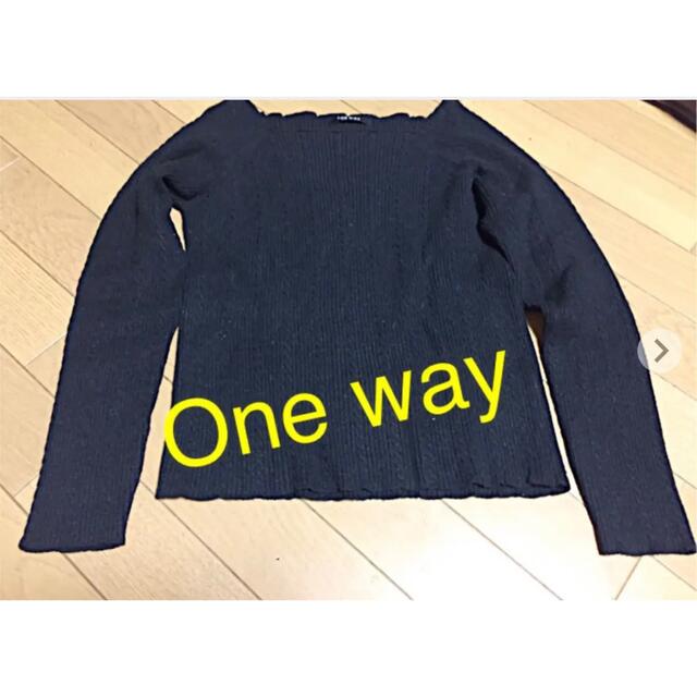 One wayの黒ニット レディースのトップス(ニット/セーター)の商品写真