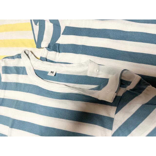 MUJI (無印良品)(ムジルシリョウヒン)の無印良品 ボーダーTシャツ 3枚セット キッズ/ベビー/マタニティのキッズ服男の子用(90cm~)(Tシャツ/カットソー)の商品写真