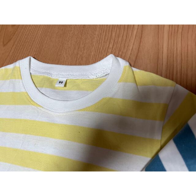 MUJI (無印良品)(ムジルシリョウヒン)の無印良品 ボーダーTシャツ 3枚セット キッズ/ベビー/マタニティのキッズ服男の子用(90cm~)(Tシャツ/カットソー)の商品写真