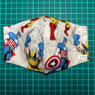 マーベル(MARVEL)の173、アメリカキャプテンマーベル　キッズ子供　インナーマスク　ハンドメイド(外出用品)