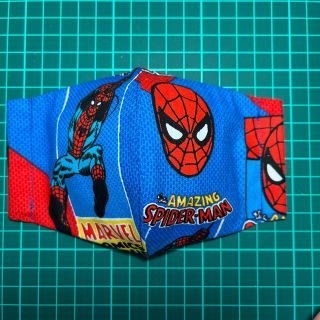 マーベル(MARVEL)の205、スパイダーマン　マーベルキッズインナーマスク　ハンドメイド　幼児(外出用品)