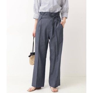 スピックアンドスパン(Spick & Span)のspick&span レーヨンリネンハイバギーパンツ　ワイドパンツ(カジュアルパンツ)