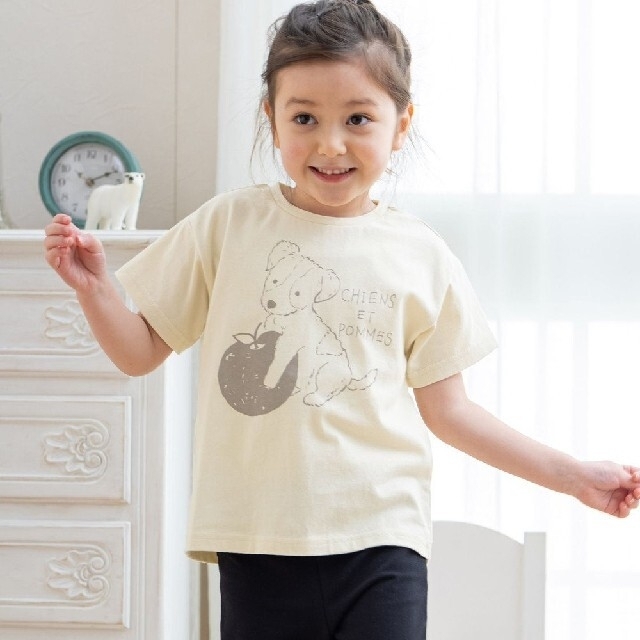 anyFAM(エニィファム)の未使用anyFAMKIDSオーガビッツアニマルTシャツいぬ120cm キッズ/ベビー/マタニティのキッズ服女の子用(90cm~)(Tシャツ/カットソー)の商品写真