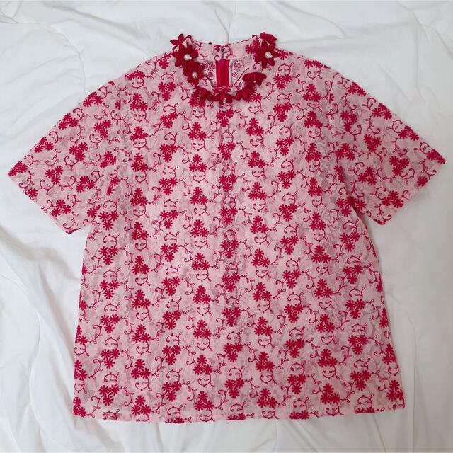 サイズ MURRAL ミューラル○2017 s/s 花柄刺繍 カットソー トップスの