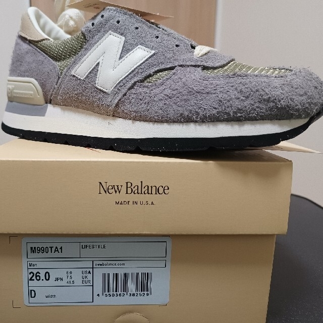 New Balance(ニューバランス)のNew Balance M990TA1"Gray"26cm☆v1★ニューバランス メンズの靴/シューズ(スニーカー)の商品写真