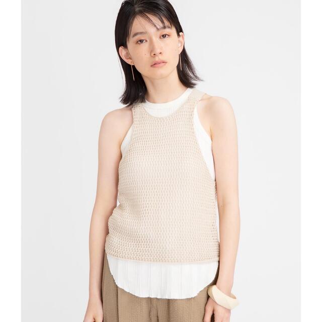 FUMIKA_UCHIDA(フミカウチダ)のpelleq ペレック mesh cotton knit top レディースのトップス(タンクトップ)の商品写真