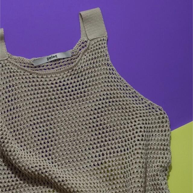 FUMIKA_UCHIDA(フミカウチダ)のpelleq ペレック mesh cotton knit top レディースのトップス(タンクトップ)の商品写真