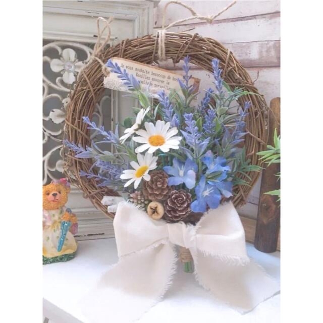 販売売筋品 花束風 ♡ラベンダー畑からの贈り物♡ ラベンダーリース 母の日ギフトにも⭐︎ リース