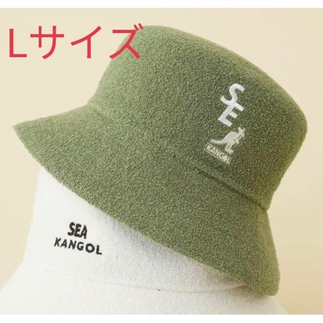 セール品の値段 KANGOL × wind and sea バケットハット OIL グリーン L