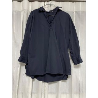 ユニクロ(UNIQLO)のコットンリラックススキッパーシャツ7分丈Mサイズ(シャツ/ブラウス(長袖/七分))