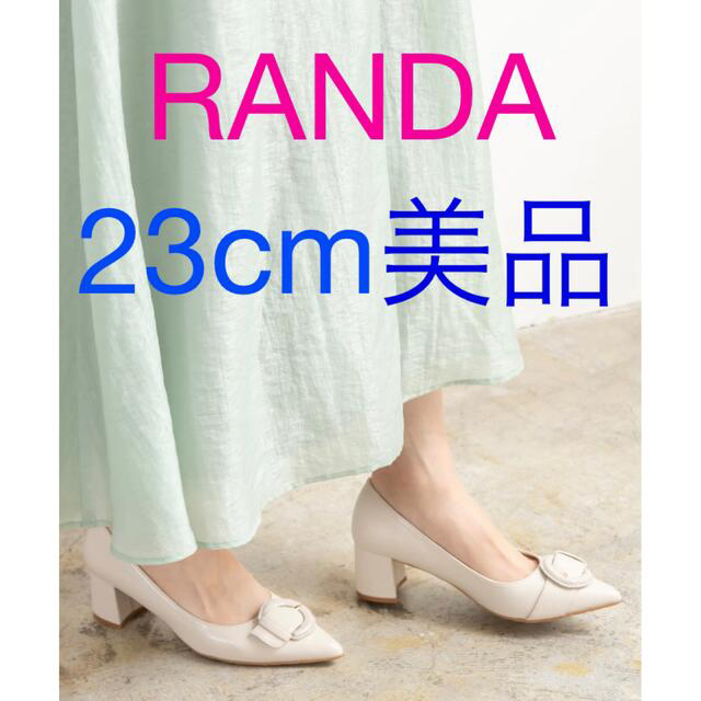 RANDA(ランダ)の【RANDA】バックルベルトポインテッドトゥパンプス【美品】 レディースの靴/シューズ(ハイヒール/パンプス)の商品写真
