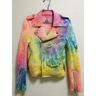 ユニフ(UNIF)のUNIF カラージャケット(ライダースジャケット)