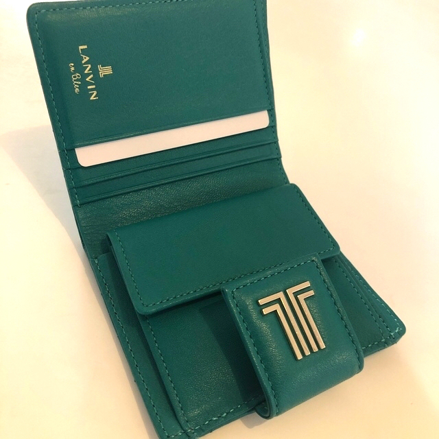 LANVIN en Bleu - ランバン 財布 二つ折り グリーンの通販 by スター's 
