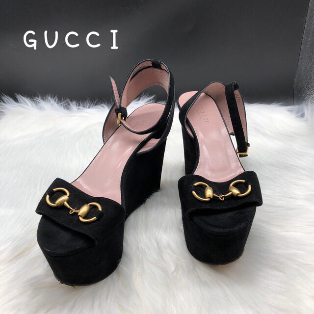 冬に購入 GUCCI グッチ☆サンダル ミュール ピンク系 レザー 24.5cm