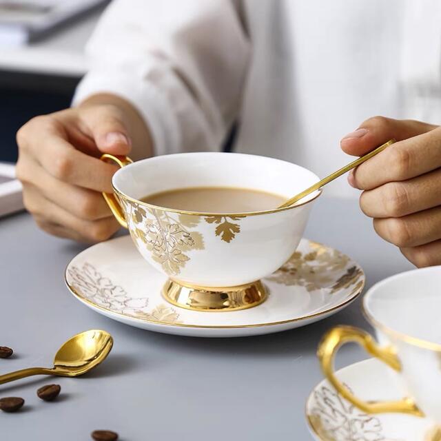 高級ティー・コーヒーカップセット カップ&ソーサー4客セット 高級ティー・コーヒーカップセット カップ&ソーサー4客セット