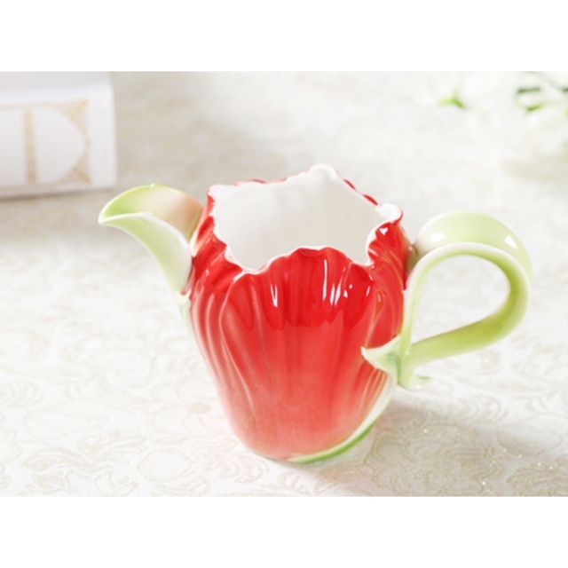 花柄ティーカップ セット 陶器 高級感 カップ＆ソーサー 4客コーヒーカップ 5