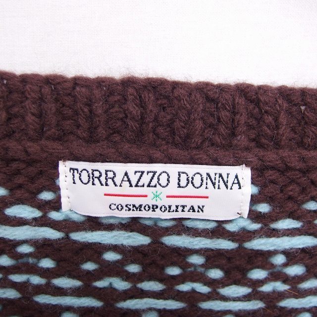 TORRAZZO DONNA(トラッゾドンナ)のトラッゾドンナ Torrazzo Donna ニット セーター 総柄 スクエアネ エンタメ/ホビーのコスプレ(その他)の商品写真