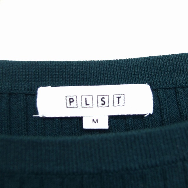 PLST(プラステ)のプラステ PLST リブ ニット カットソー Tシャツ 丸首 五分袖 無地 M エンタメ/ホビーのコスプレ(その他)の商品写真