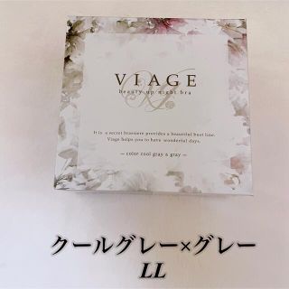 VIAGE ナイトブラ　クールグレー×グレー　LL(ブラ)