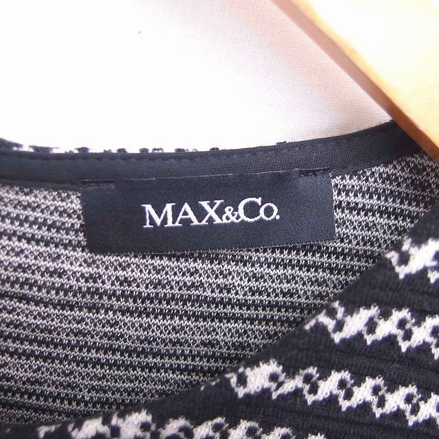 Max & Co.(マックスアンドコー)のマックス&コー MAX&CO. カットソー Tシャツ 丸首 総柄 ウール混 五分 エンタメ/ホビーのコスプレ(その他)の商品写真