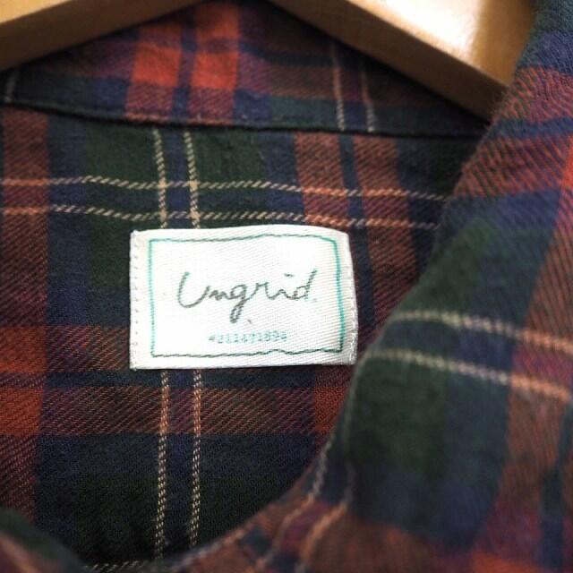 Ungrid(アングリッド)のアングリッド UNGRID シャツ ブラウス チェック 長袖 コットン 綿 F エンタメ/ホビーのコスプレ(その他)の商品写真