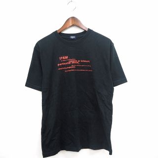 ユニクロ(UNIQLO)のユニクロ UNIQLO Tシャツ カットソー 英字 文字プリント 丸首 半袖 コ(その他)