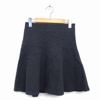 ユニクロ(UNIQLO)のユニクロ UNIQLO フレア ミニ スカート コットン 綿 総柄 S グレー(その他)