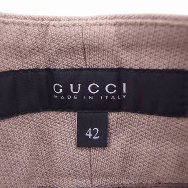 Gucci(グッチ)のグッチ GUCCI 国内正規 スカート ひざ丈 ファスナー 無地 42 ベージュ エンタメ/ホビーのコスプレ(その他)の商品写真