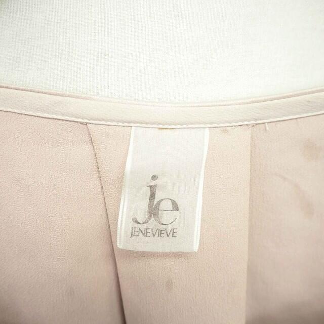 JENEVIEVE(ジュネヴィエーブ)のジュヌヴィエーヴ JENEVIEVE カットソー ニット 切替 丸首 サテン 薄 レディースのトップス(その他)の商品写真