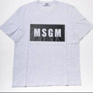 エムエスジイエム(MSGM)の【XS】MSGM エムエスジーエム/半袖Tシャツ/パネルロゴプリント/グレー(Tシャツ/カットソー(半袖/袖なし))