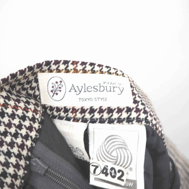 Aylesbury(アリスバーリー)のアリスバーリー Aylesbury スカート タイト ひざ丈 千鳥格子 バックジ レディースのスカート(ひざ丈スカート)の商品写真