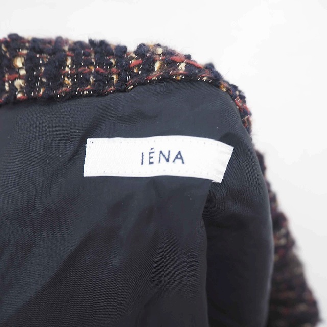 IENA(イエナ)のイエナ IENA スカート タイト ミニ ツイード ウエストゴム ウール 黒 赤 レディースのスカート(ミニスカート)の商品写真