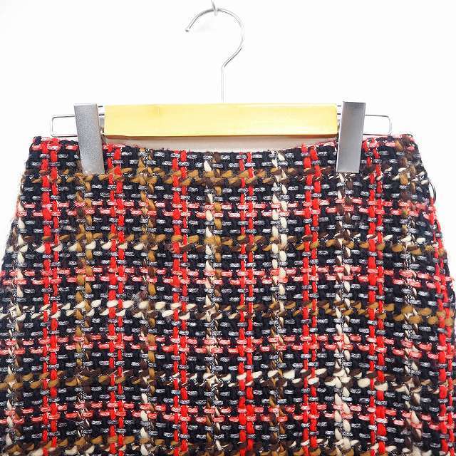 JILLSTUART(ジルスチュアート)のジルスチュアート JILL STUART スカート ボトムス 台形 ニット 総柄 レディースのスカート(ひざ丈スカート)の商品写真