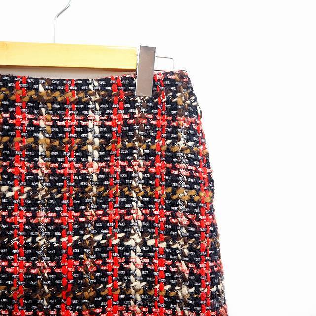 JILLSTUART(ジルスチュアート)のジルスチュアート JILL STUART スカート ボトムス 台形 ニット 総柄 レディースのスカート(ひざ丈スカート)の商品写真