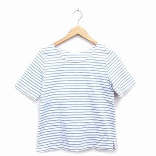 プラステ(PLST)のプラステ PLST Tシャツ カットソー 丸首 半袖 コットン 綿 ボーダー 柄(その他)