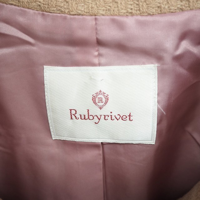 Rubyrivet(ルビーリベット)のルビーリベット Rubyrivet ジャケット アウター ノーカラー ビジューボ レディースのジャケット/アウター(その他)の商品写真