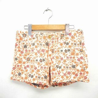 リー(Lee)のリー LEE パンツ ショート 花柄 ジップフライ 綿 コットン XS 薄茶 橙(ショートパンツ)