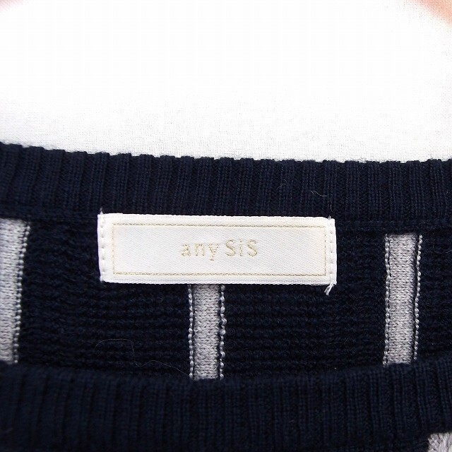 anySiS(エニィスィス)のエニィスィス エニシス anySiS ニット セーター ストライプ 長袖 プルオ レディースのトップス(ニット/セーター)の商品写真