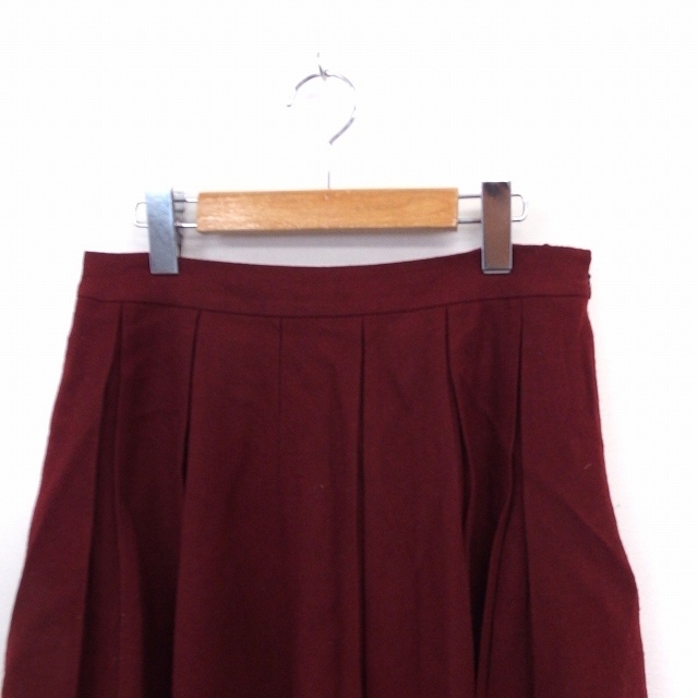 INDIVI(インディヴィ)のインディヴィ INDIVI スカート タック プリーツ  膝丈 サイドジップ 4 レディースのスカート(ひざ丈スカート)の商品写真