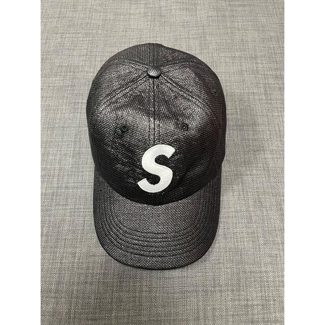 黒 Supreme Raffia S Logo 6-Panel Cap 新品