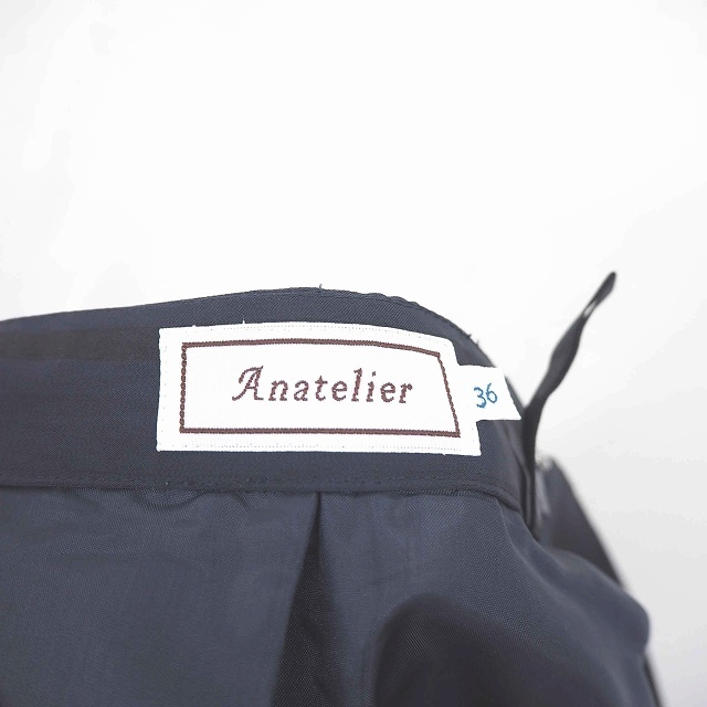 anatelier(アナトリエ)のアナトリエ ANATELIER スカート フレア 膝下丈 ボーダー サイドジップ レディースのスカート(ひざ丈スカート)の商品写真