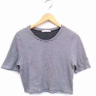 マウジー(moussy)のマウジー moussy カットソー Tシャツ ボーダー 丸首 半袖 コットン 綿(その他)