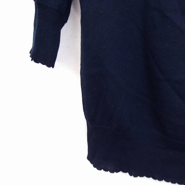 Feroux(フェルゥ)のフェルゥ Feroux ニット セーター レース 装飾 丸首 七分袖 綿混 2 エンタメ/ホビーのコスプレ(その他)の商品写真