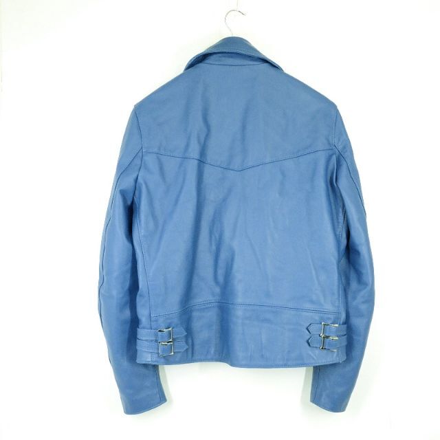 Lewis Leathers(ルイスレザー)のルイスレザー ライトニング タイトフィット ターコイズブルー 希少サイズ42 メンズのジャケット/アウター(ライダースジャケット)の商品写真