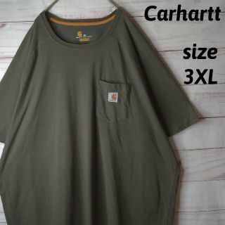 カーハート(carhartt)の古着 90s Carhartt オーバーサイズ ポケットTシャツ カーキ(Tシャツ/カットソー(半袖/袖なし))