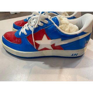 アベイシングエイプ(A BATHING APE)のAPE BAPESTA キャプテンアメリカ US10 新品(スニーカー)