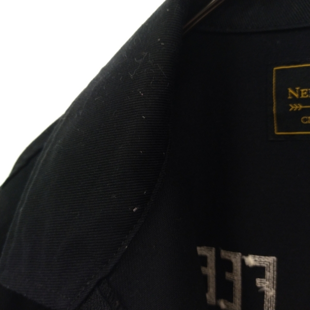 NEIGHBORHOOD(ネイバーフッド)のNEIGHBORHOOD ネイバーフッド 14AW SUNOCO/EC-JKT 刺繍デザインジップアップワークジャケット ブラック 142SPNH-JKM01 メンズのジャケット/アウター(フライトジャケット)の商品写真