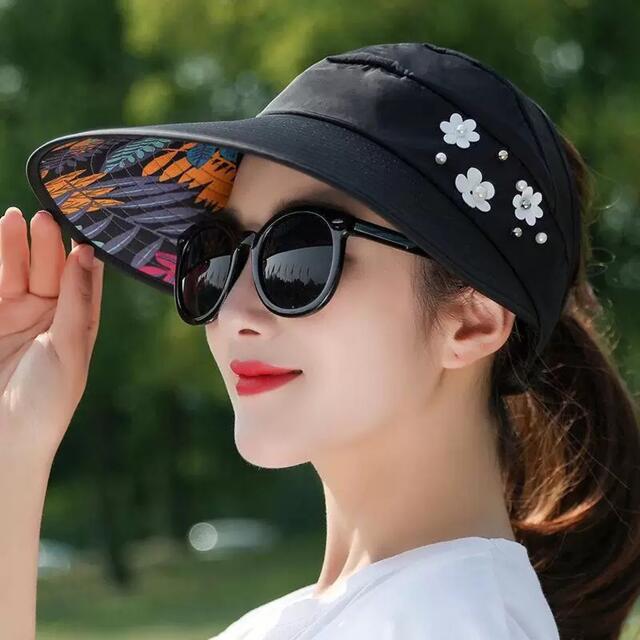 お気にいる】 ワイヤー入 レディース UVカット リバーシブル 帽子 日よ